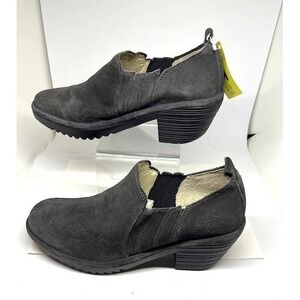 FLY London NWT Women's 38 Suede Gray Low Ankle Slip-on
